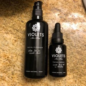 Violets are blue face wash and serum